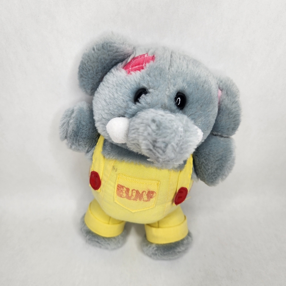 Rare Vintage Bump The Elephant Plush 80s 90s Kids TV Show Character